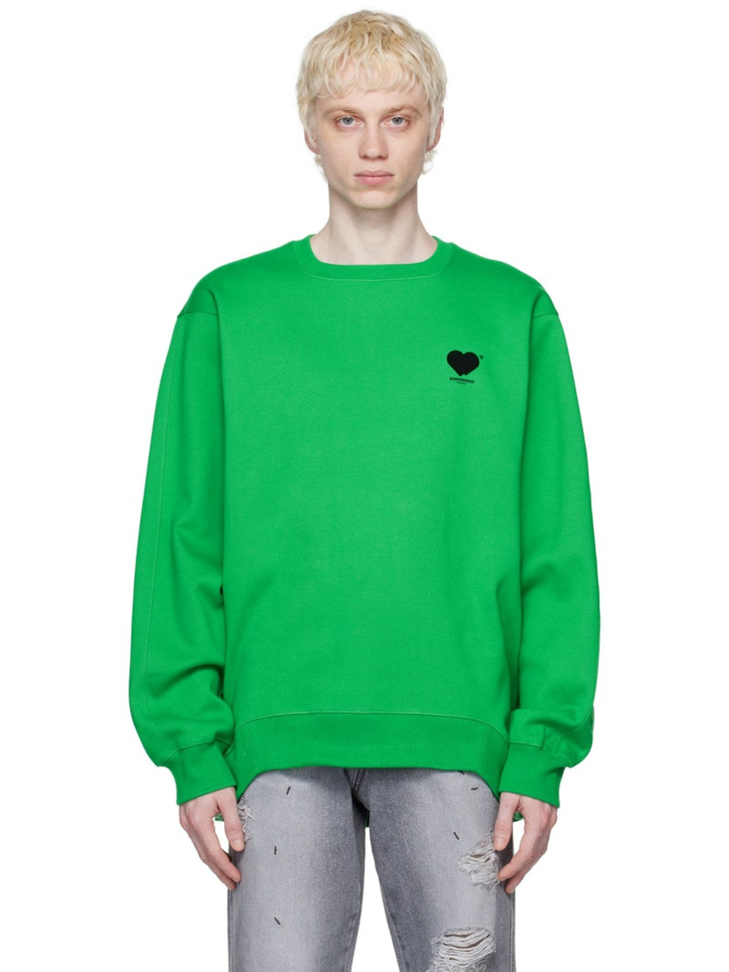 Green Flocked Sweatshirt - 1