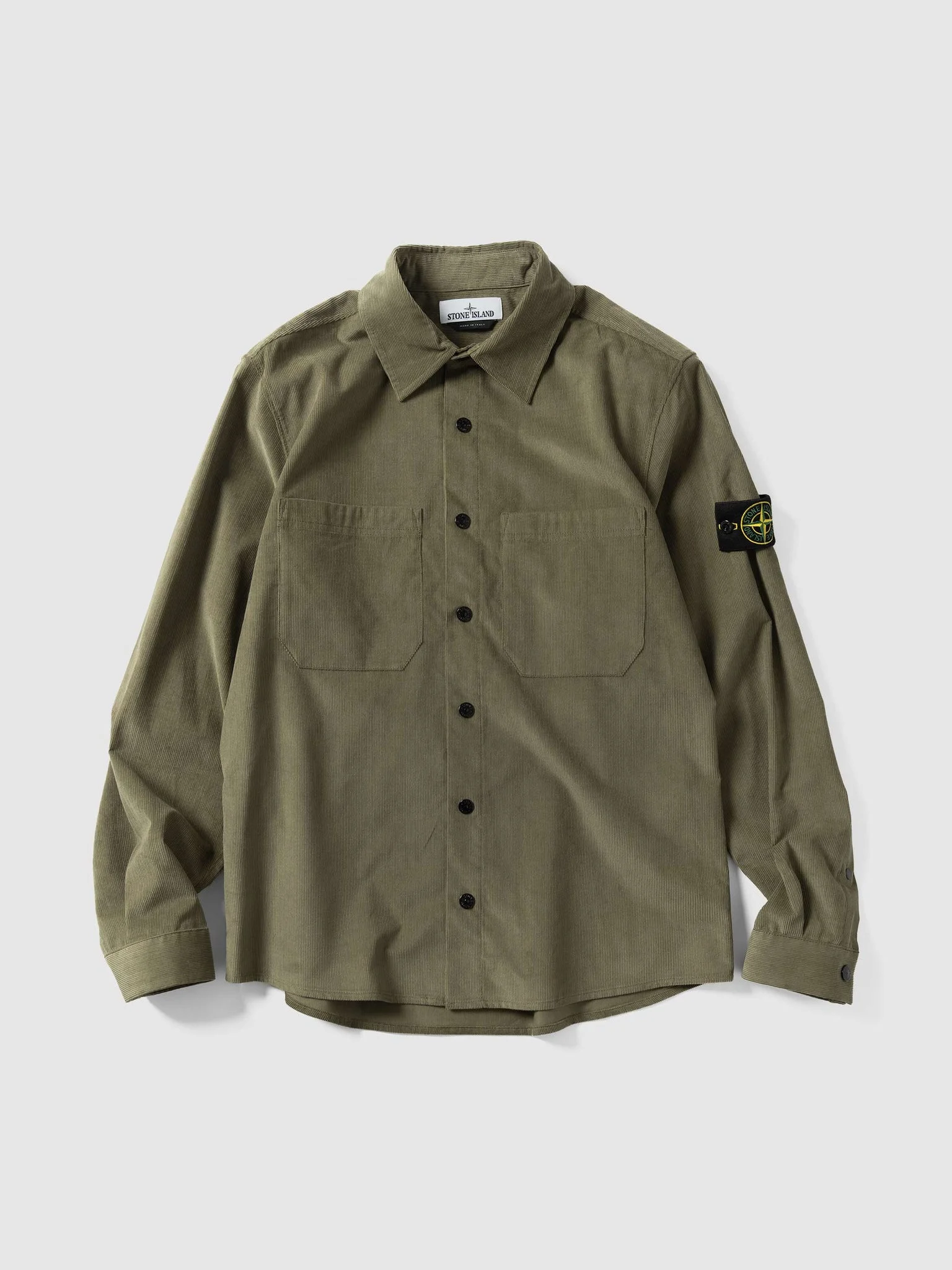 Cotton Corduroy Shirt Military Green - 1