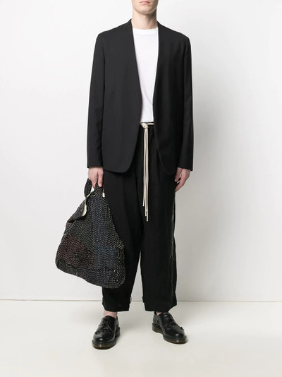 Yohji Yamamoto wide-leg tied-waist trousers outlook