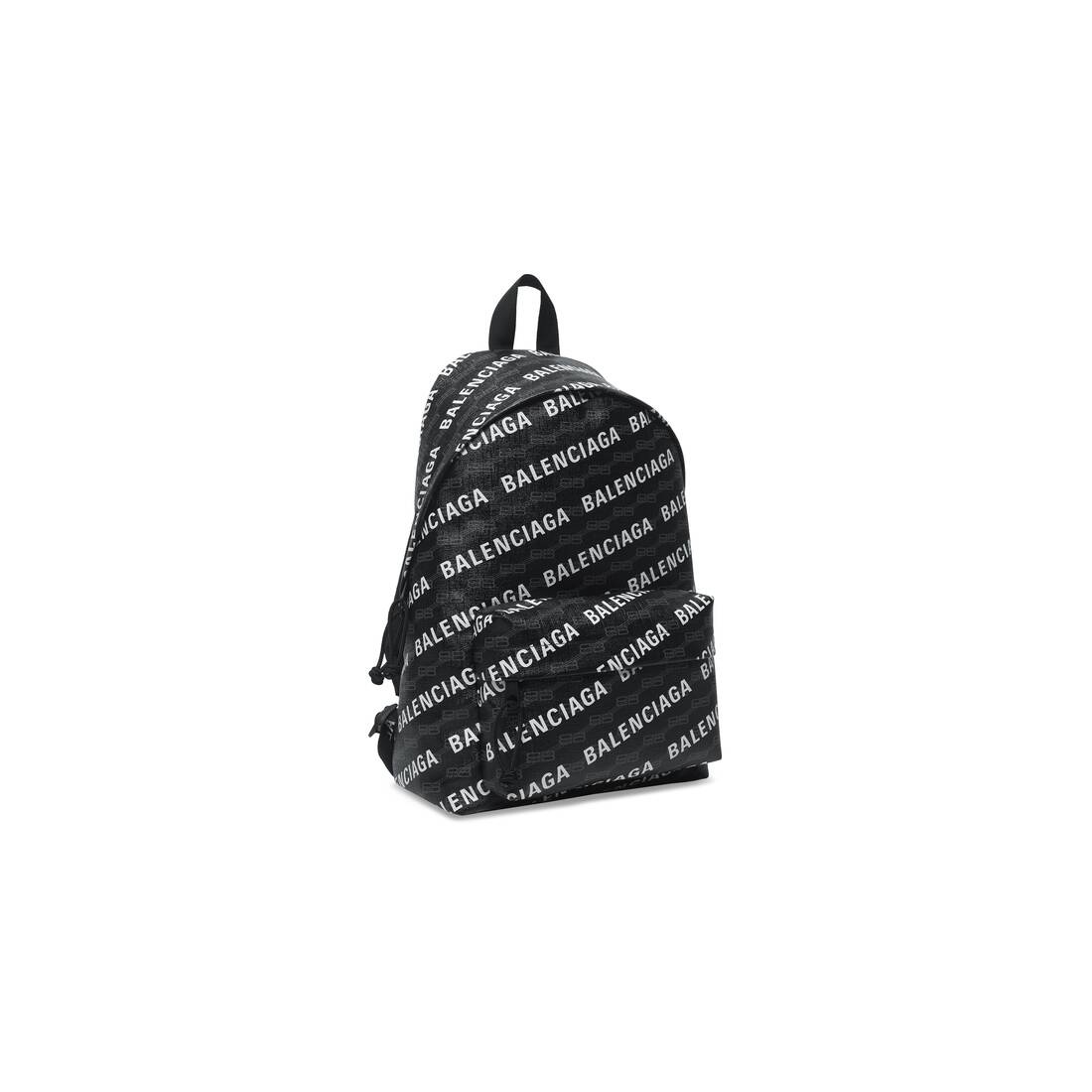 Balenciaga Bb Monogram Jacquard Canvas Backpack in Black for Men