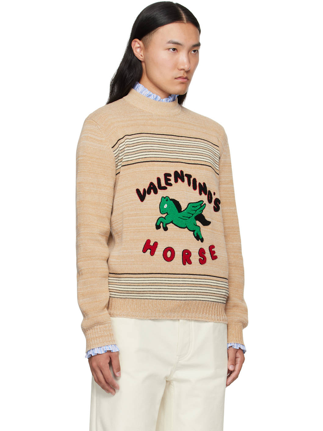Beige 'Valentino's Horse' Sweater - 2