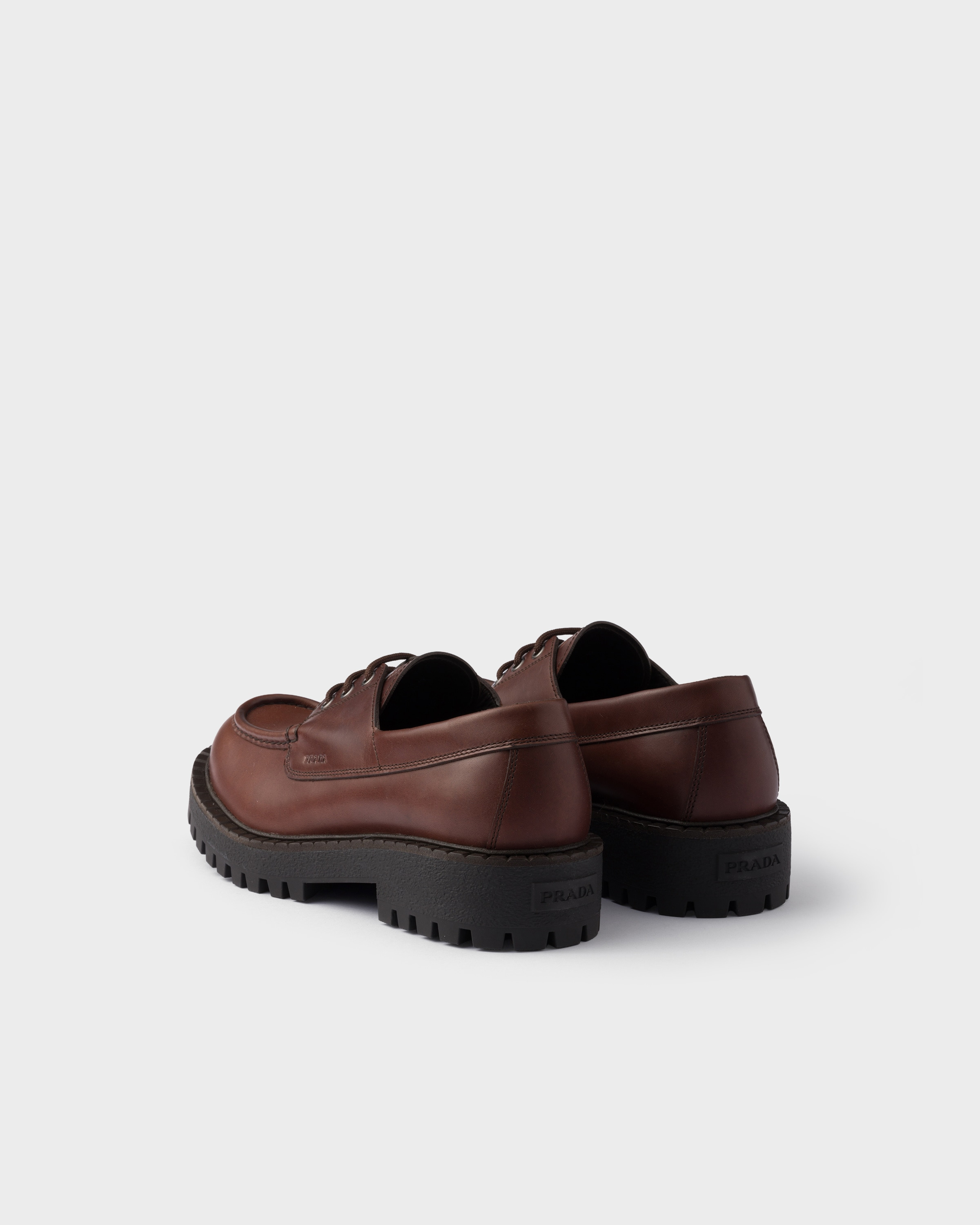 Laced leather loafers - 5
