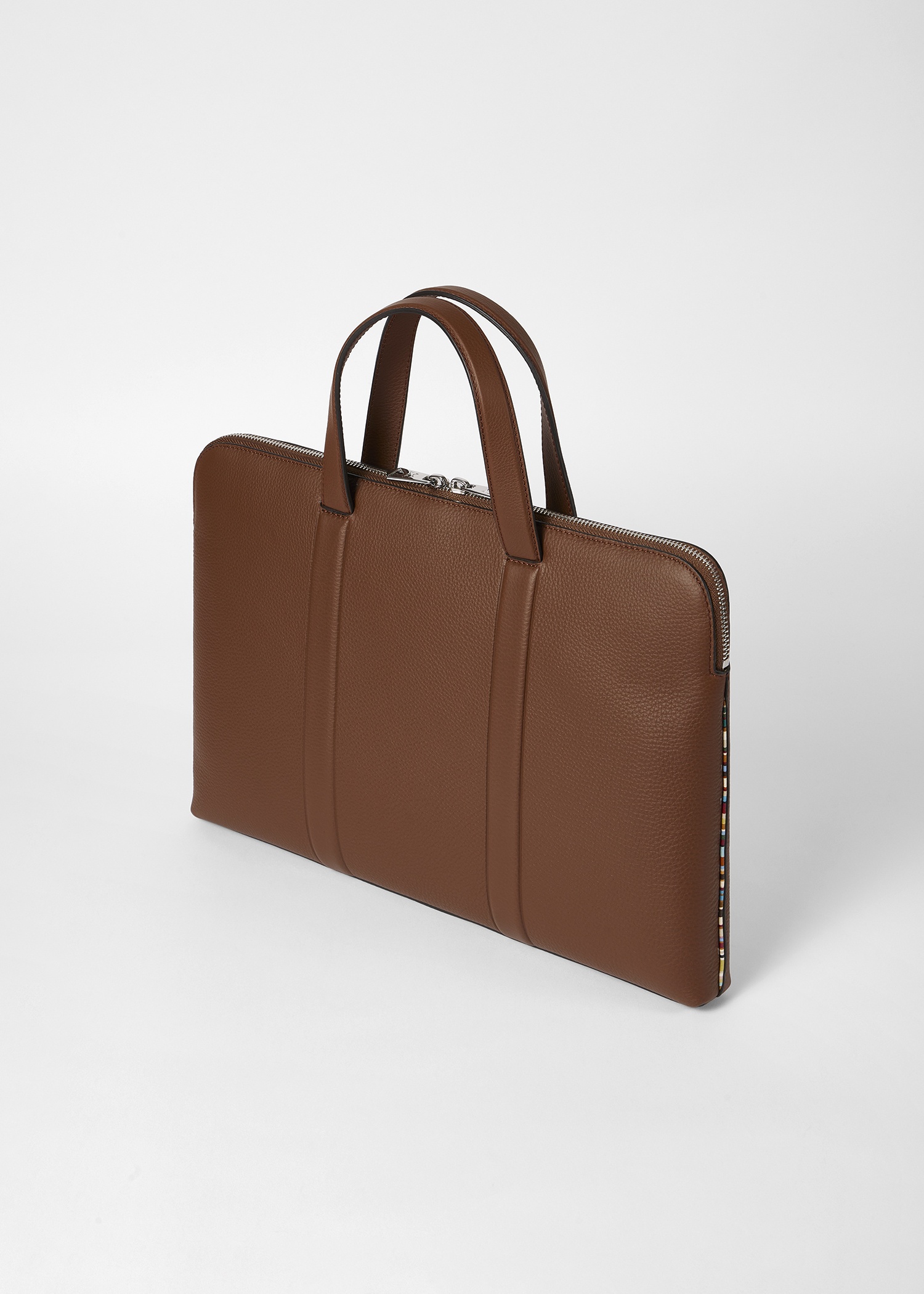 Tan Slim Leather Folio - 3