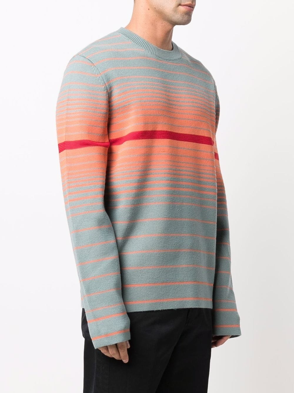 knitted striped jumper - 3