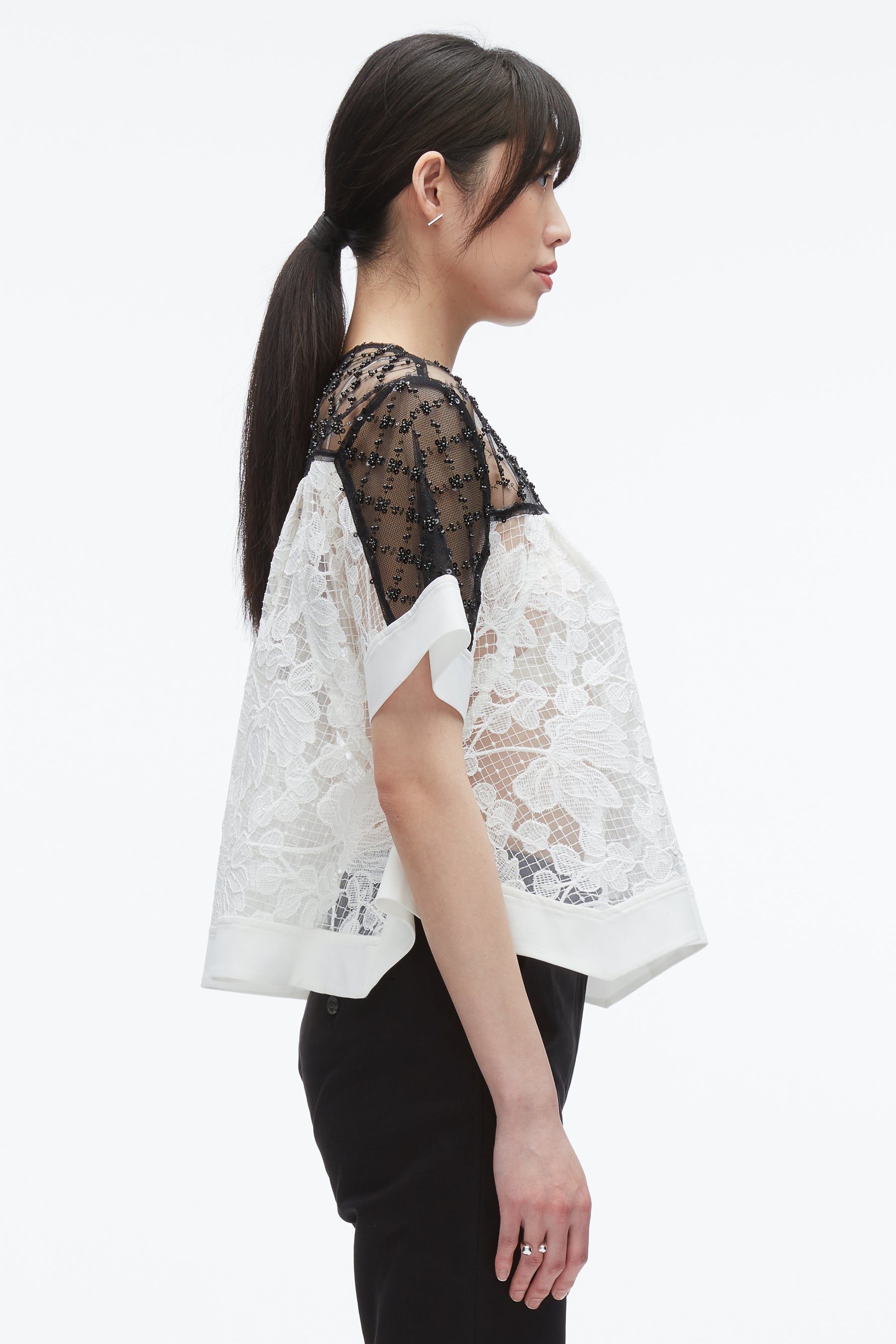 Corded Lace Organza Top - 4