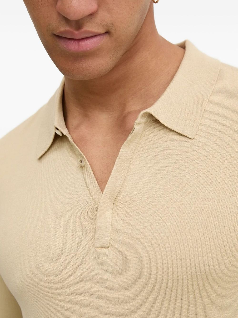 long-sleeve polo jumper - 4