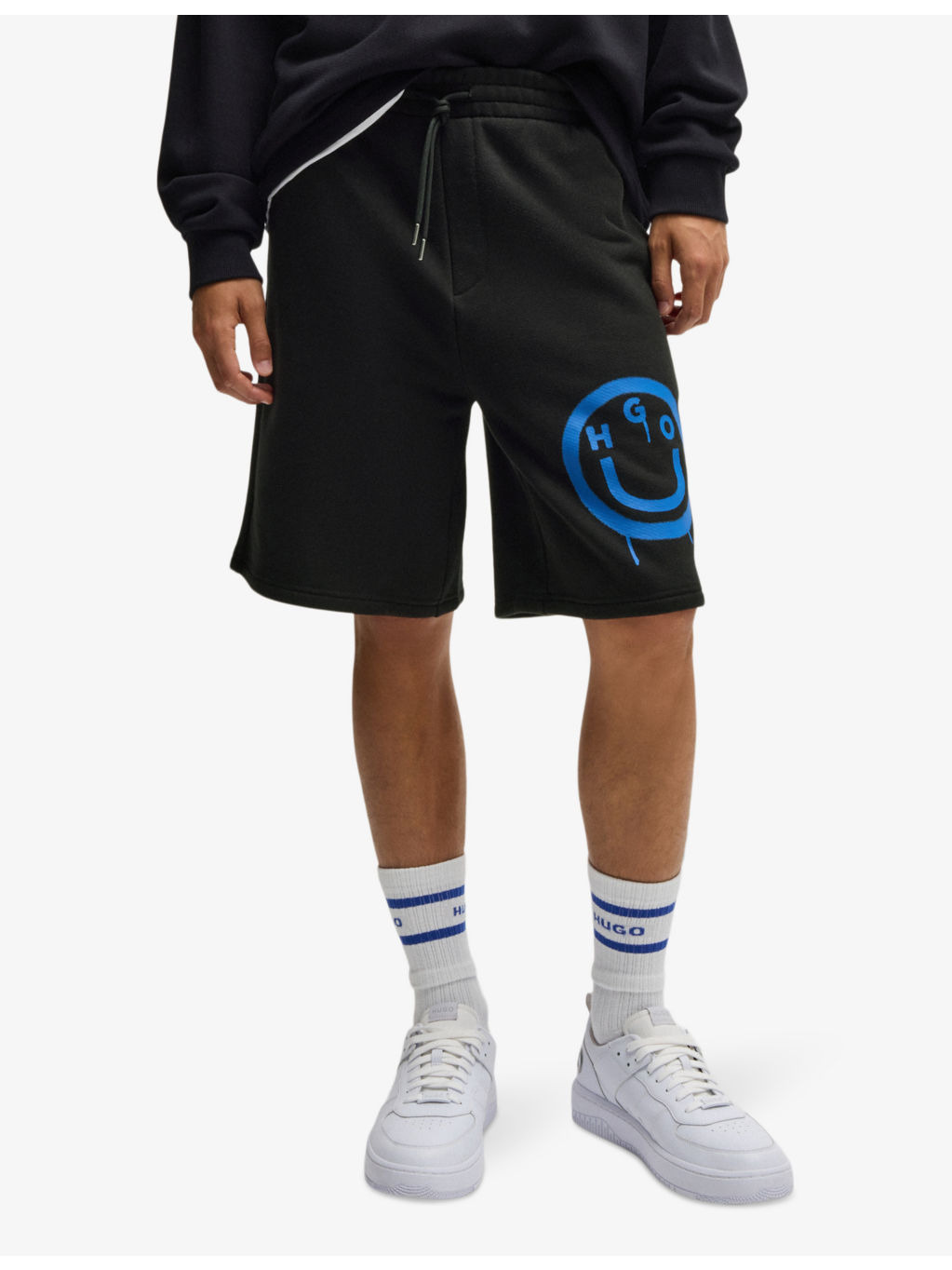 Smiley-print relaxed-fit cotton-jersey shorts - 3