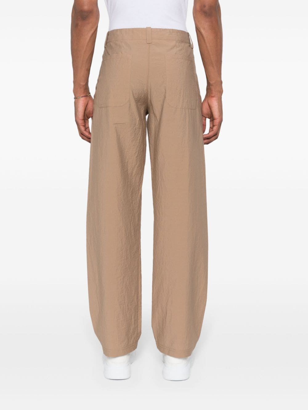 creased tapered trousers - 4