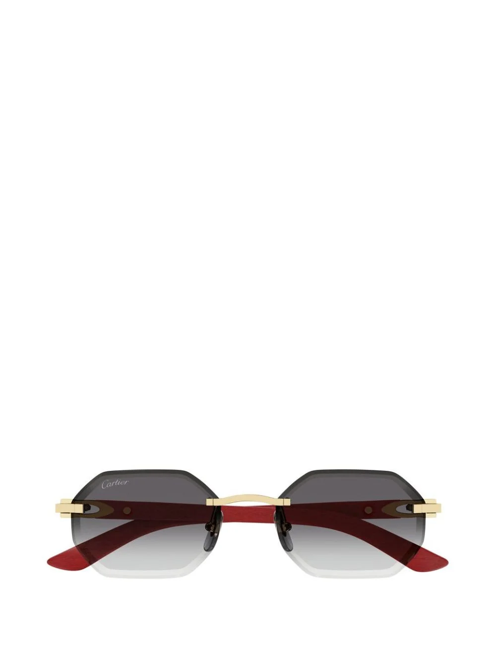 logo-plaque geometric-shape sunglasses - 1