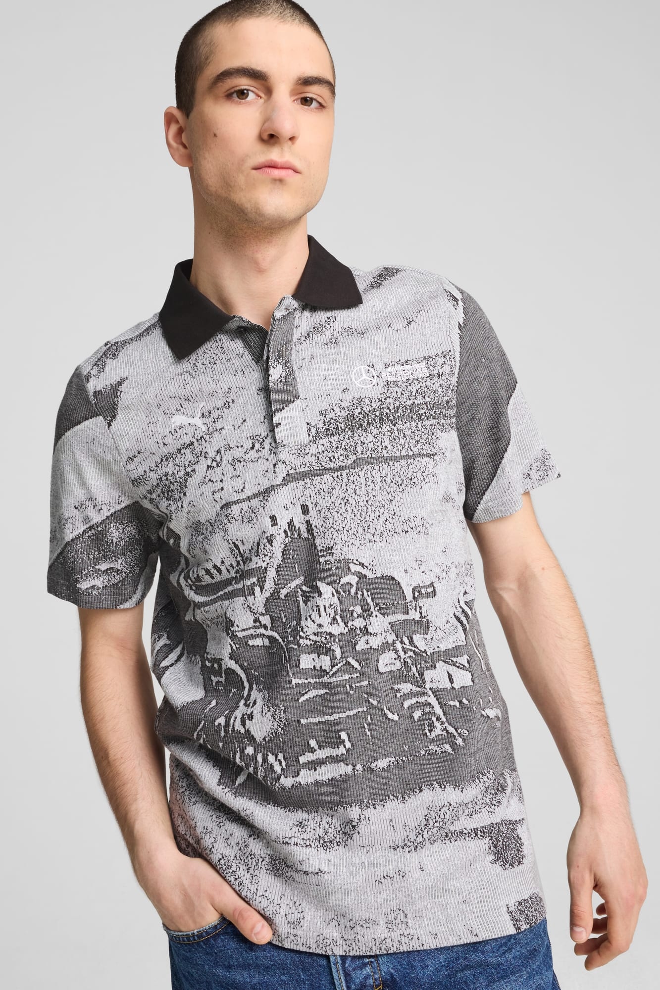 Mercedes-AMG Petronas F1® Men's Jacquard Polo - 3