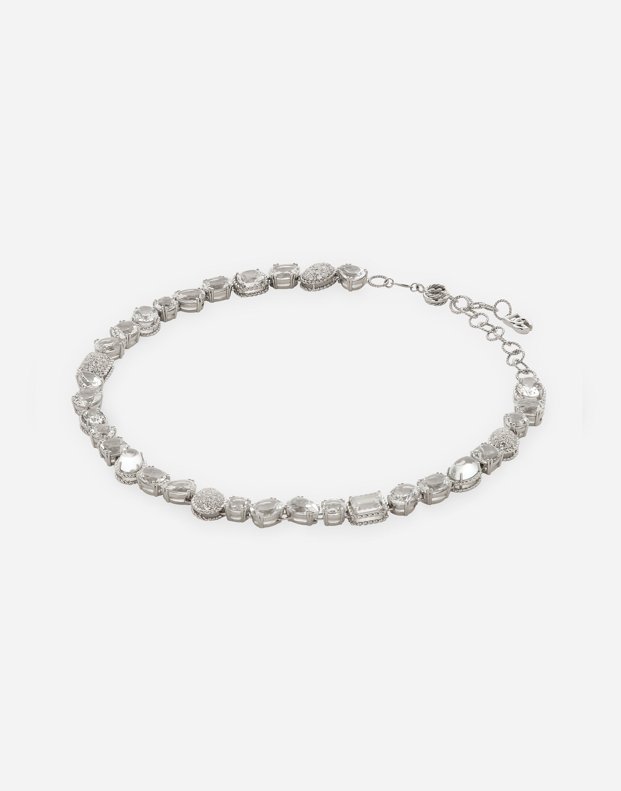 Anna necklace in white gold 18Kt and colorless topazes - 2