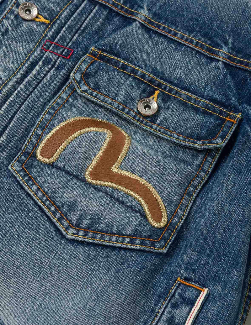 Evisu & Seagull Appliqué Denim Chinese Jacket 8