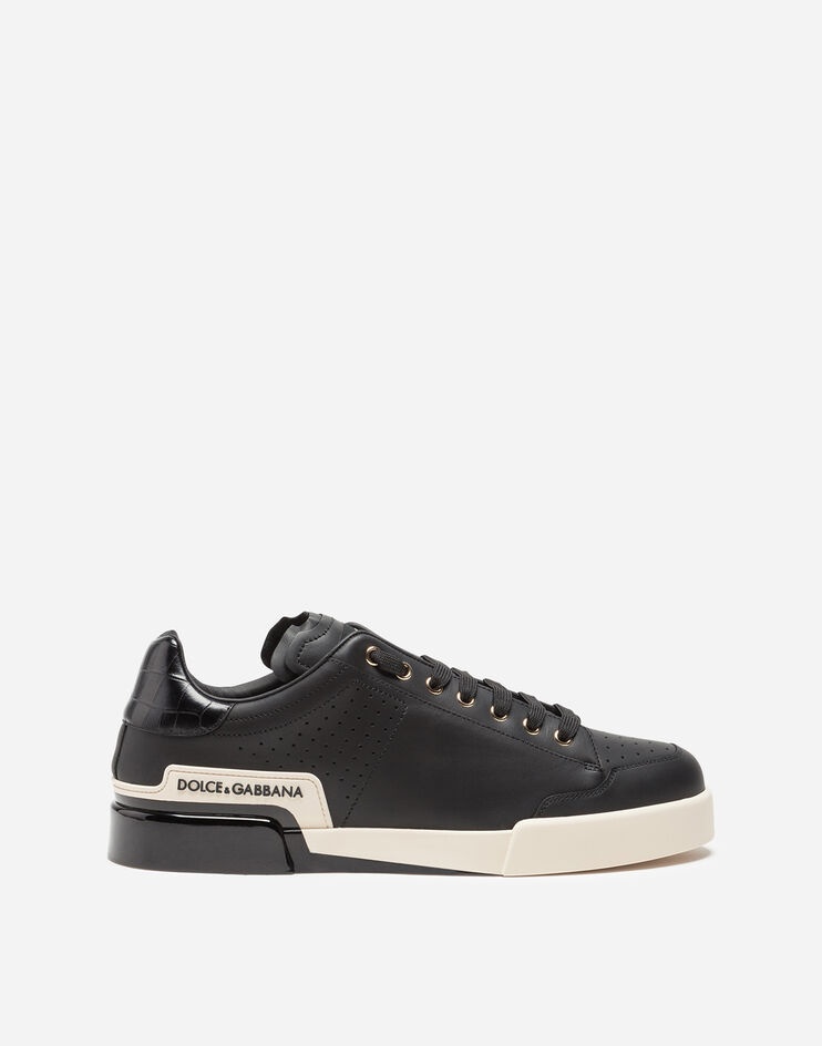 Calfskin nappa Portofino sneakers with painted sole - 1