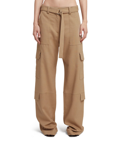 MSGM Flamed viscose canvas cargo pants outlook
