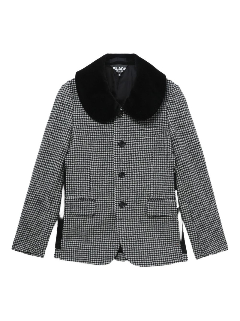 houndstooth collar blazer 1