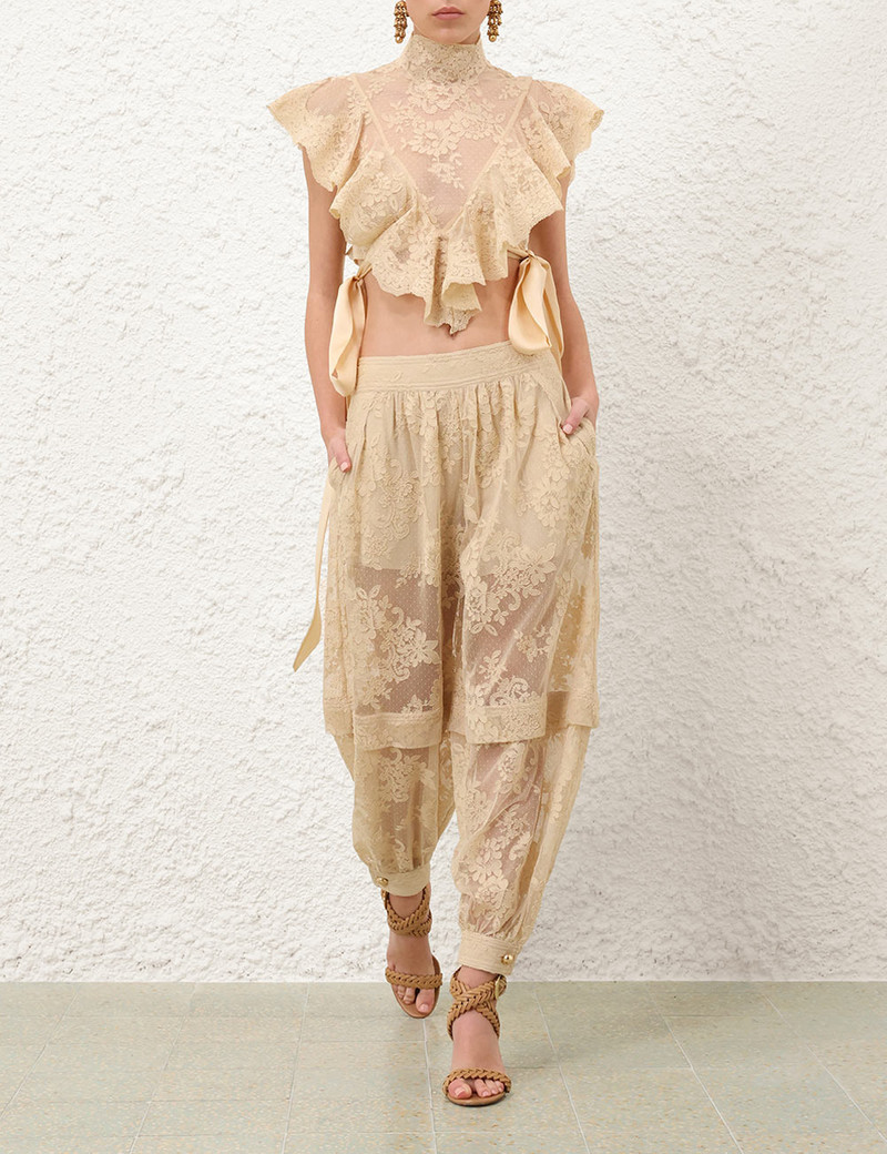 Zimmermann HYPNOTIC LACE HAREM PANT outlook