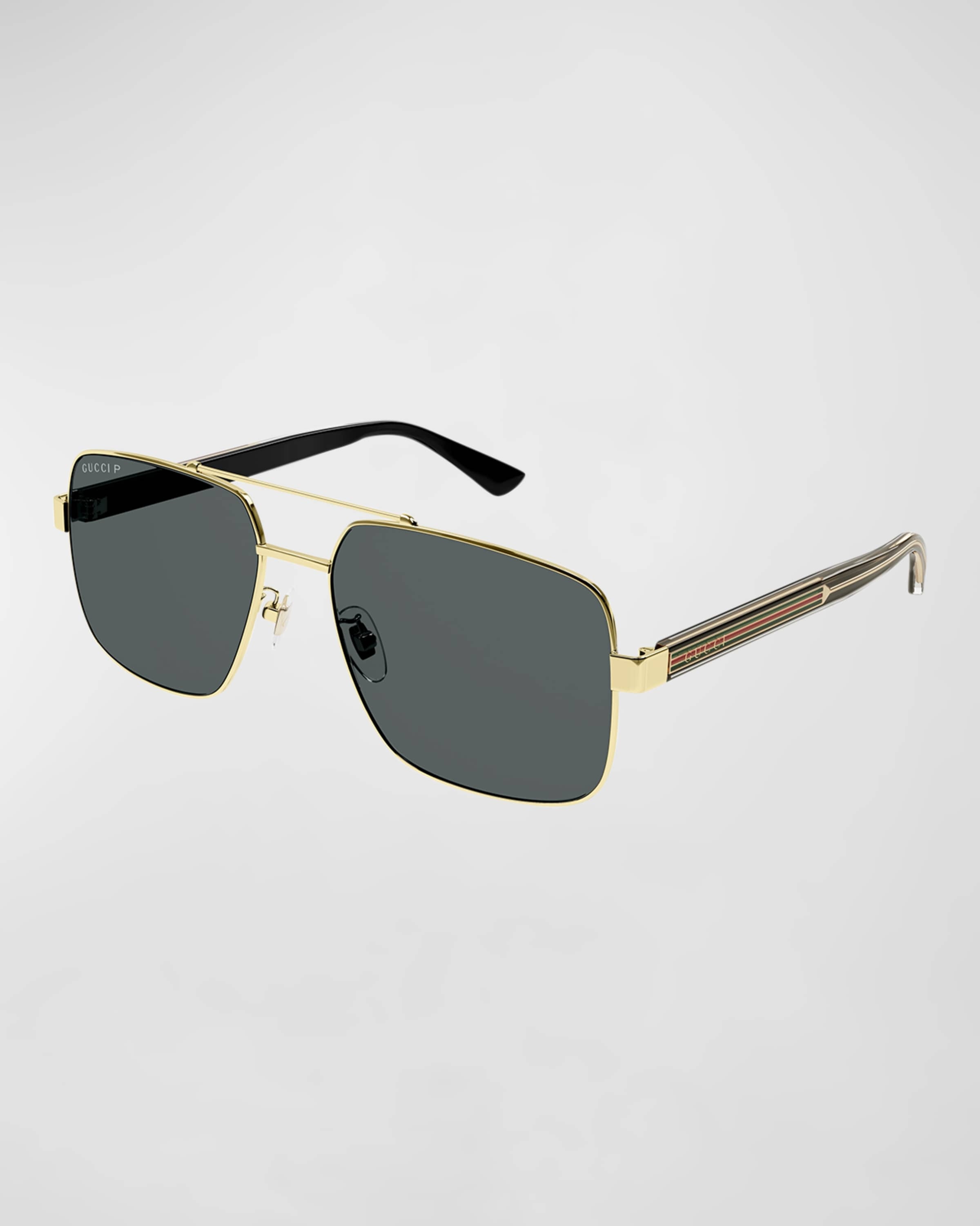 Men's GG0529Sm Double-Bridge Aviator Sunglasses - 1