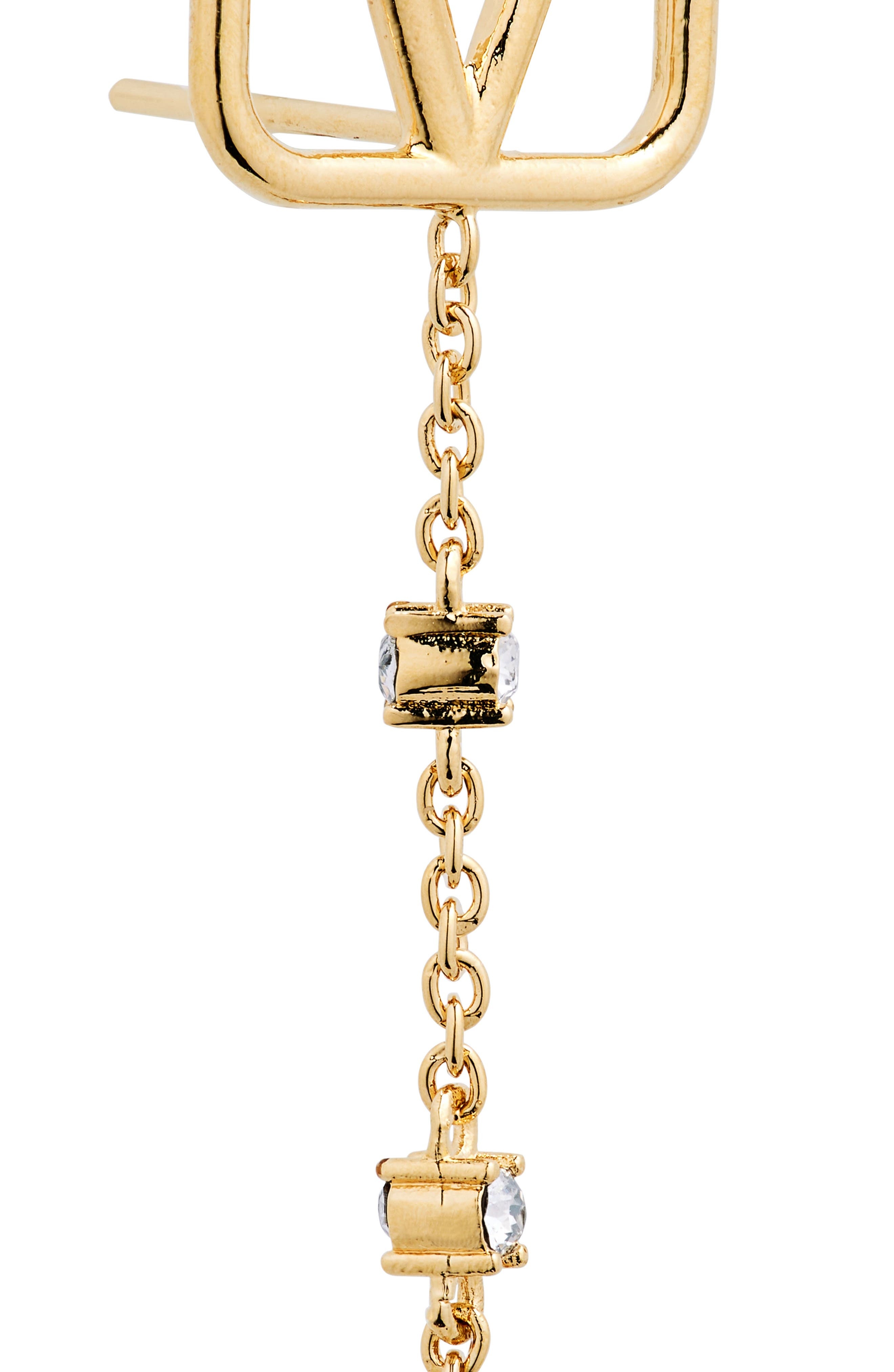 Mini VLOGO Crystal Drop Earrings - 6