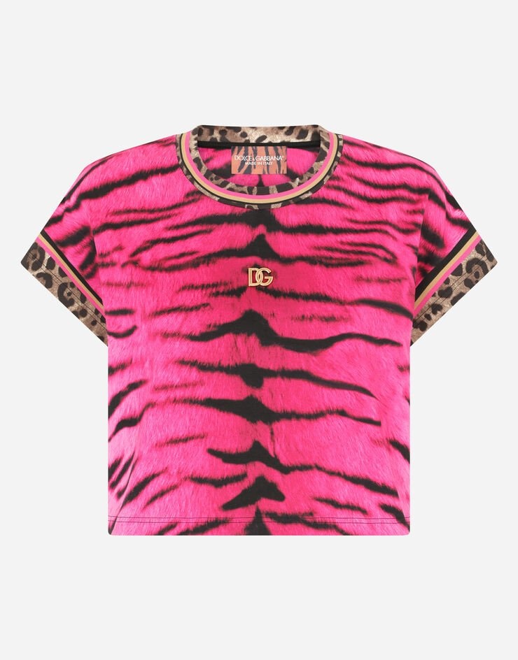 Interlock T-shirt with tiger print - 3