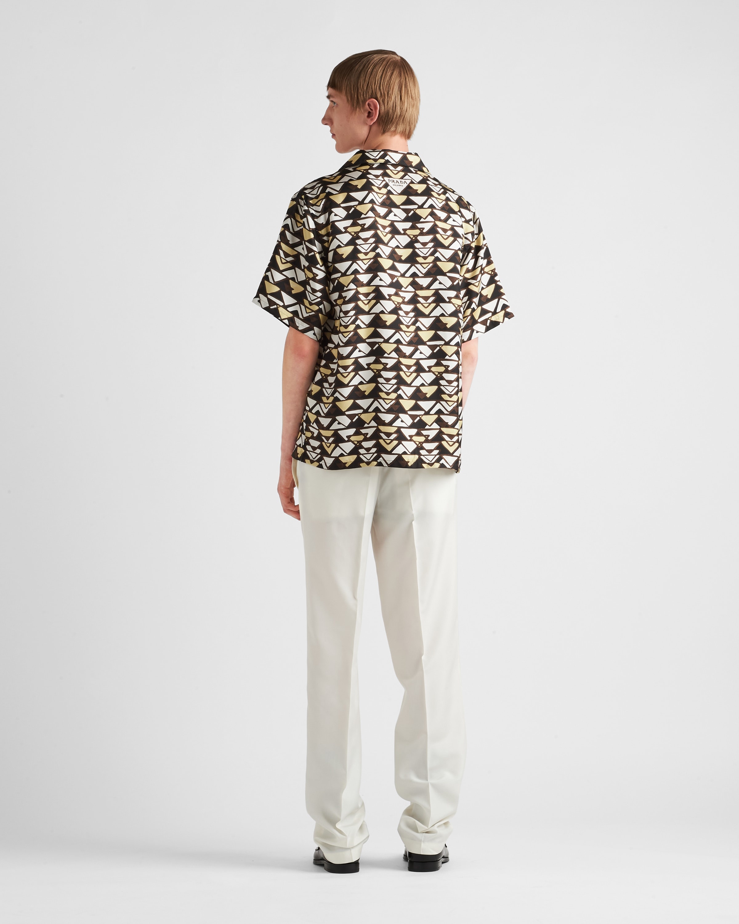 Short-sleeved silk twill shirt - 5