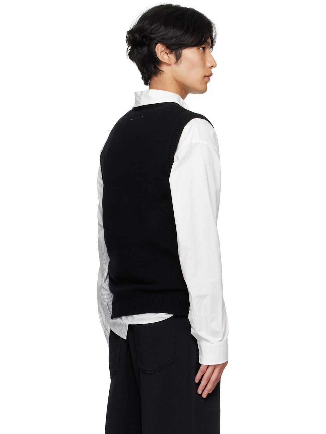 Black Taped Label Sweater - 3