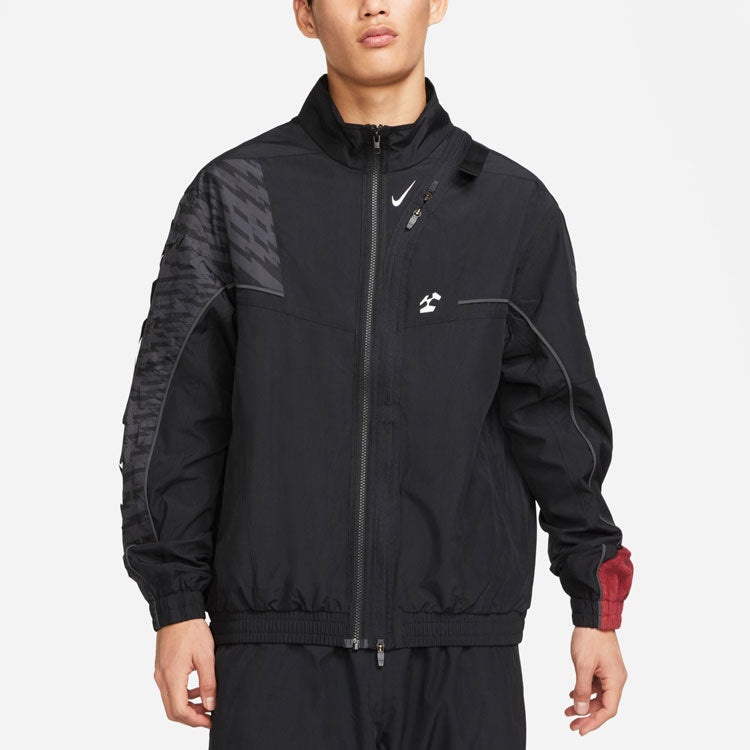Men's Nike x ACRONYM Crossover Mens Nrg Cs Woven Jacket Printing Zipper Stand Collar Asia Edition Bl - 3