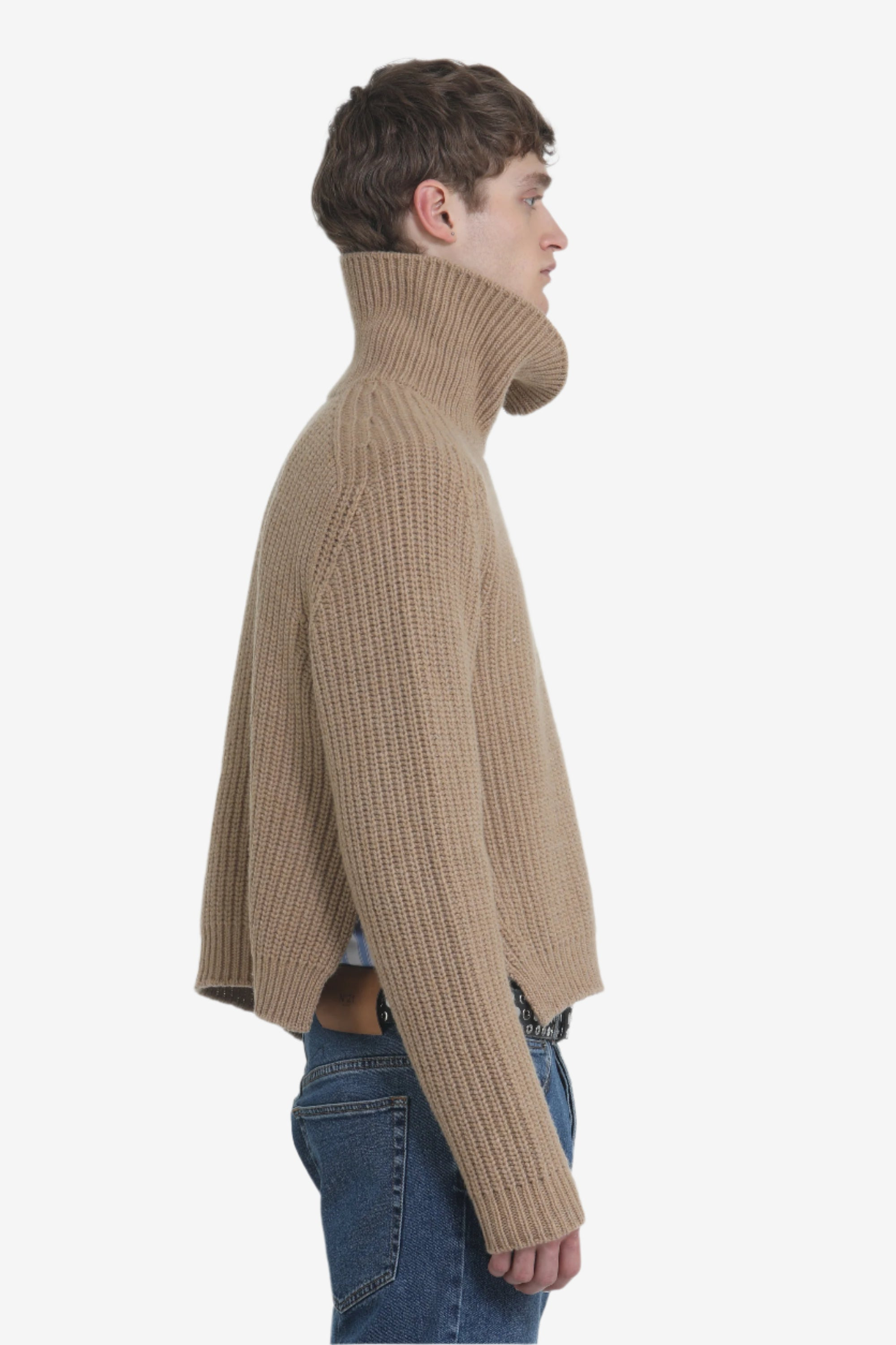 HIGH NECK SWEATER WITH ZIP CLOSURE - 4