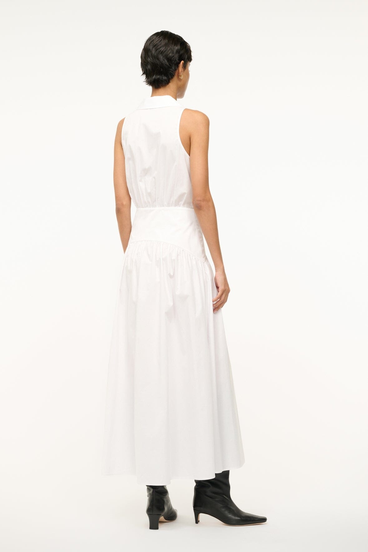 STAUD STAUD ROMY DRESS WHITE | REVERSIBLE