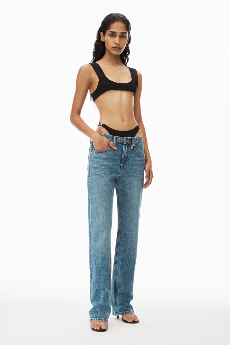 Alexander Wang LOW-RISE BIKINI LAYER JEAN IN DENIM outlook