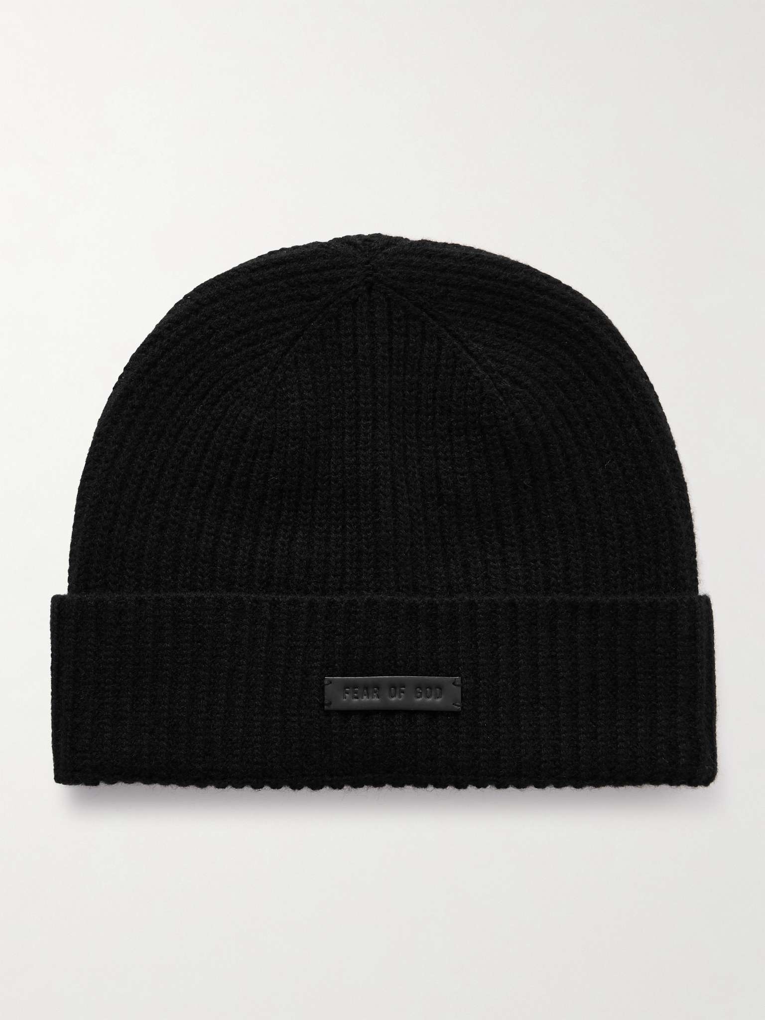 Logo-Appliquéd Ribbed Cashmere Beanie - 1