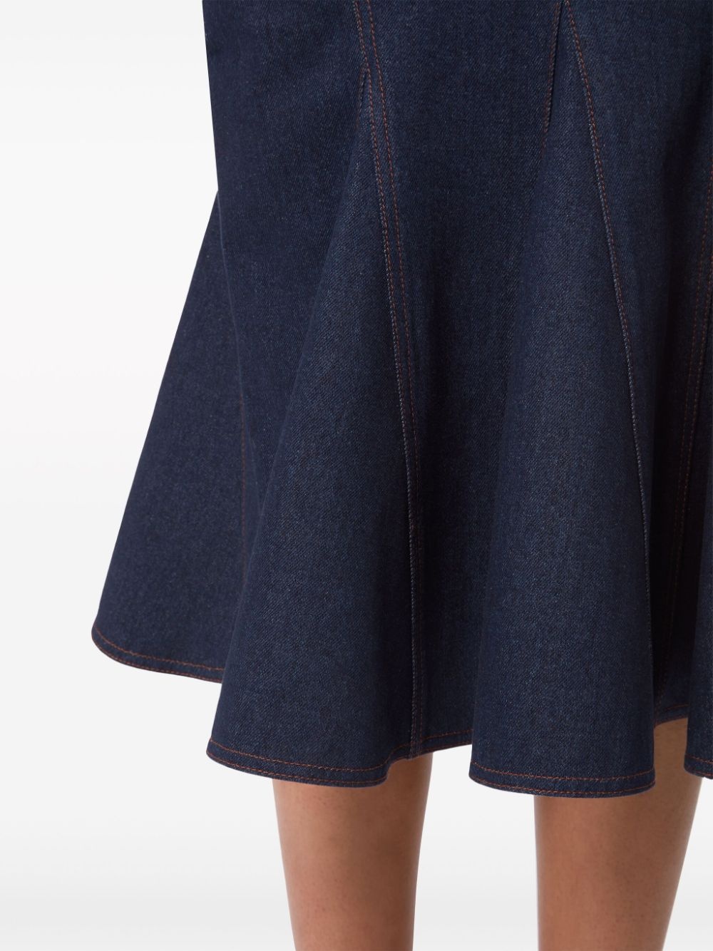 Denim Mid Skirt - 5
