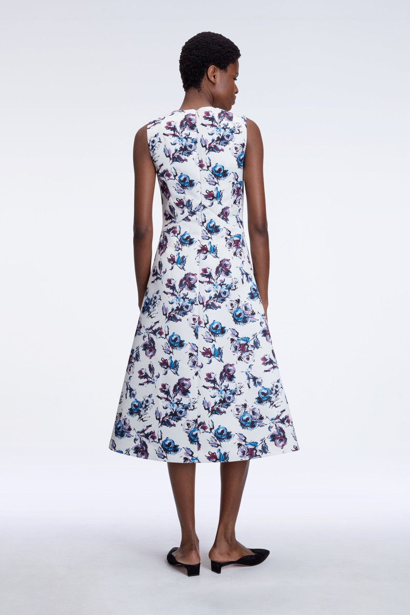 Rumi Dress In Purple & Blue Floral Print Genzianella 6