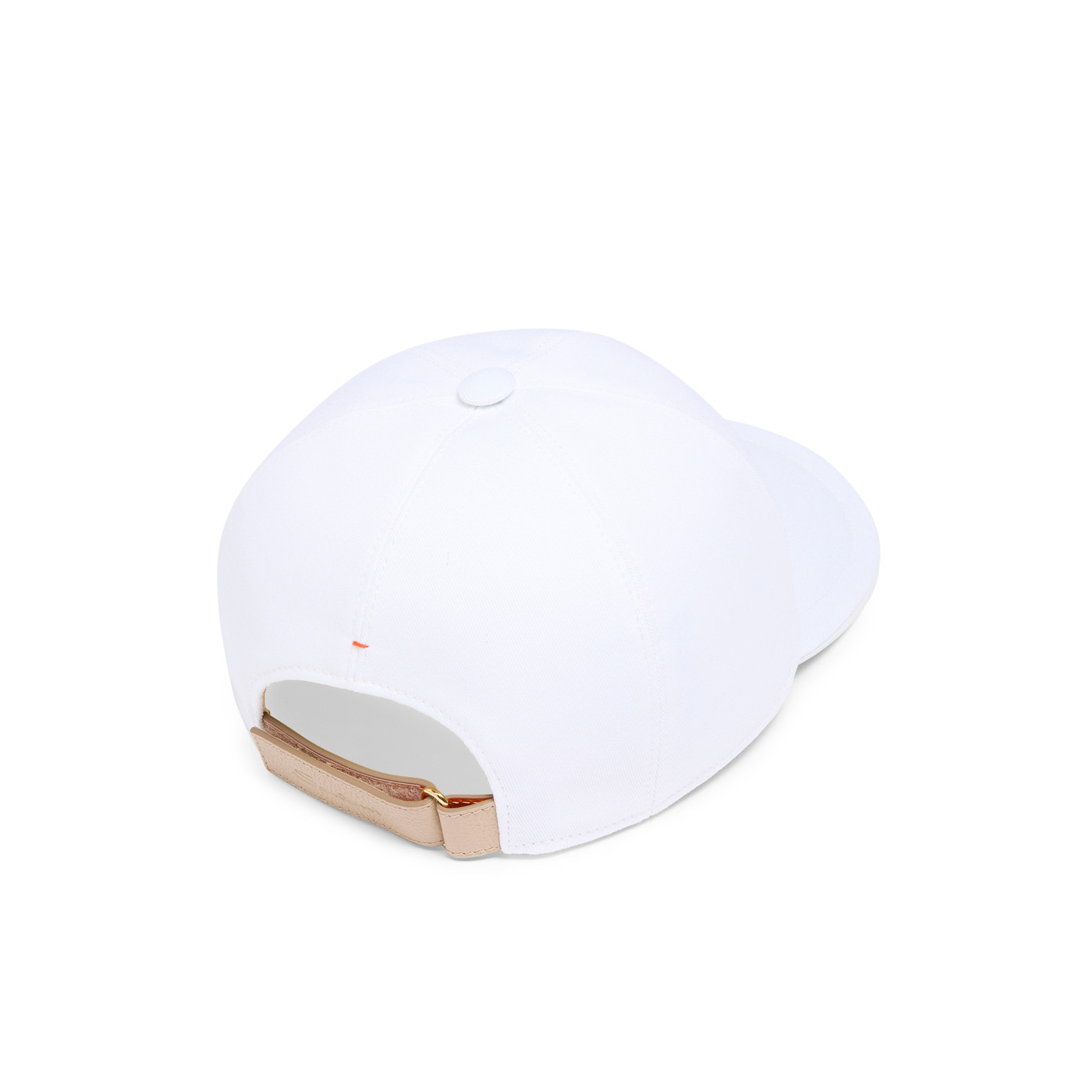 Women's white cotton baseball cap - 3