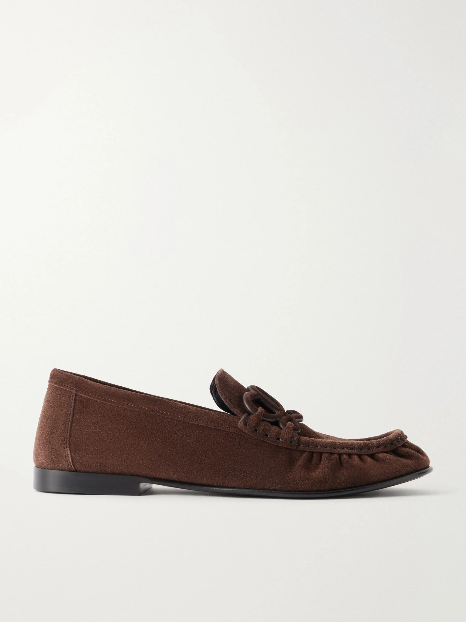 Double L suede loafers Dark brown - 1