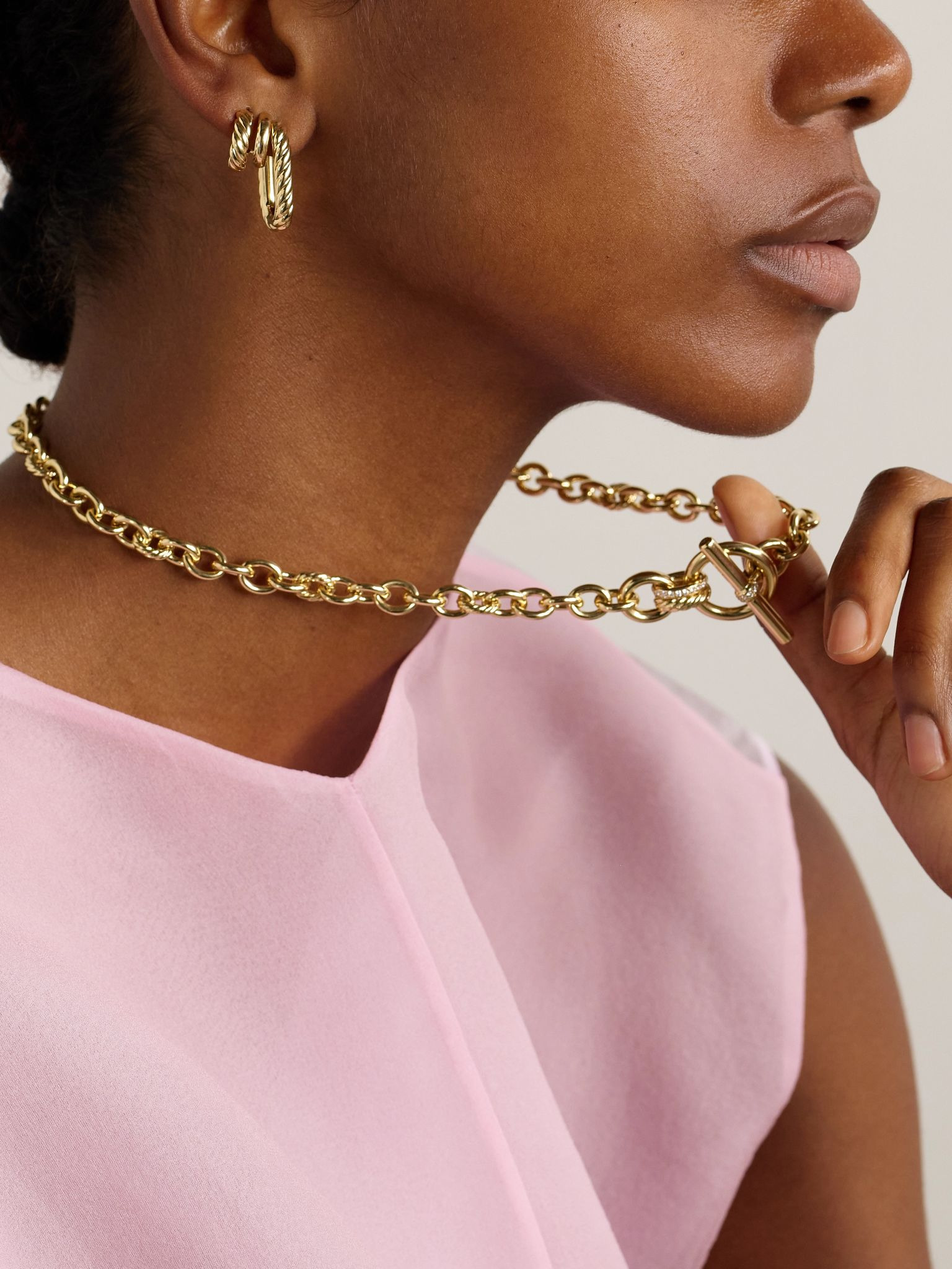 DY Madison® 18-karat gold hoop earrings Gold - 4