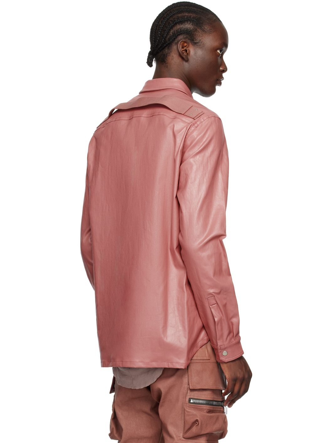 Pink Porterville Coated Denim Shirt - 3