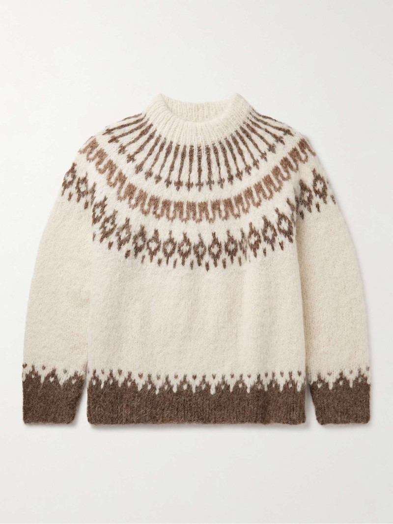 Branch Yoke Intarsia-Knit Alpaca-Blend Sweater - 1