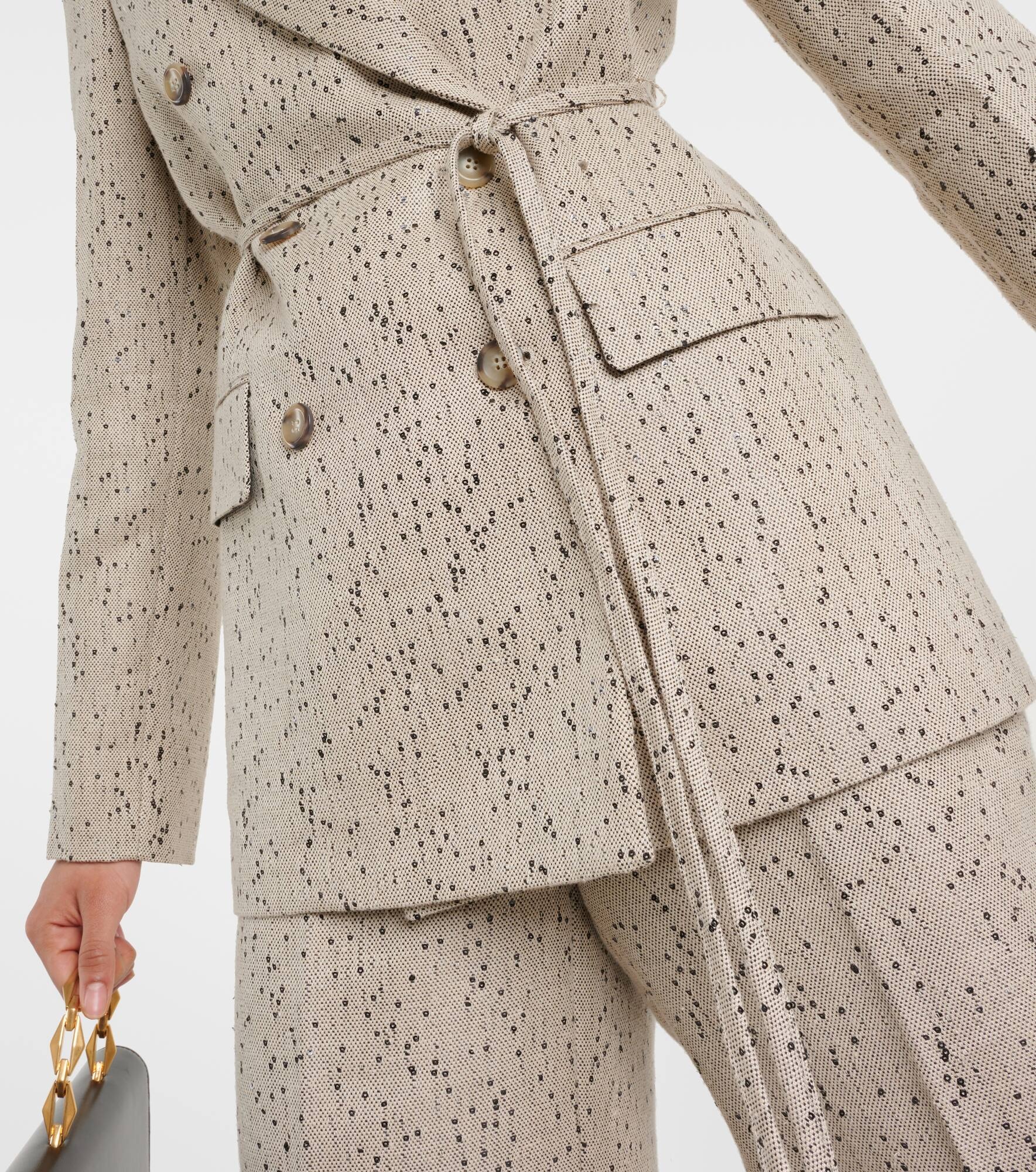 Hattson sequined tweed blazer - 5