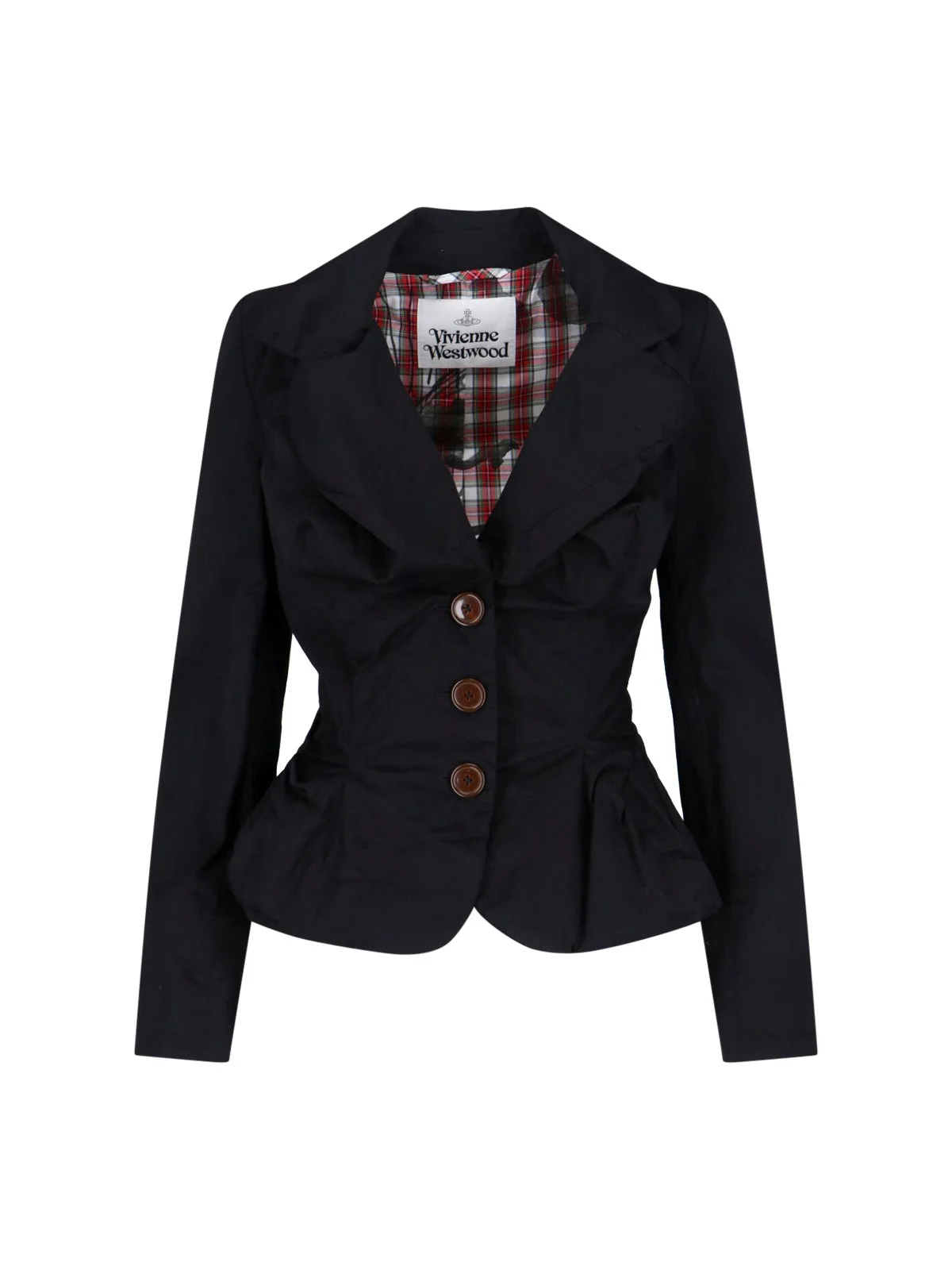 'TARTAN' SINGLE-BREASTED BLAZER - 1