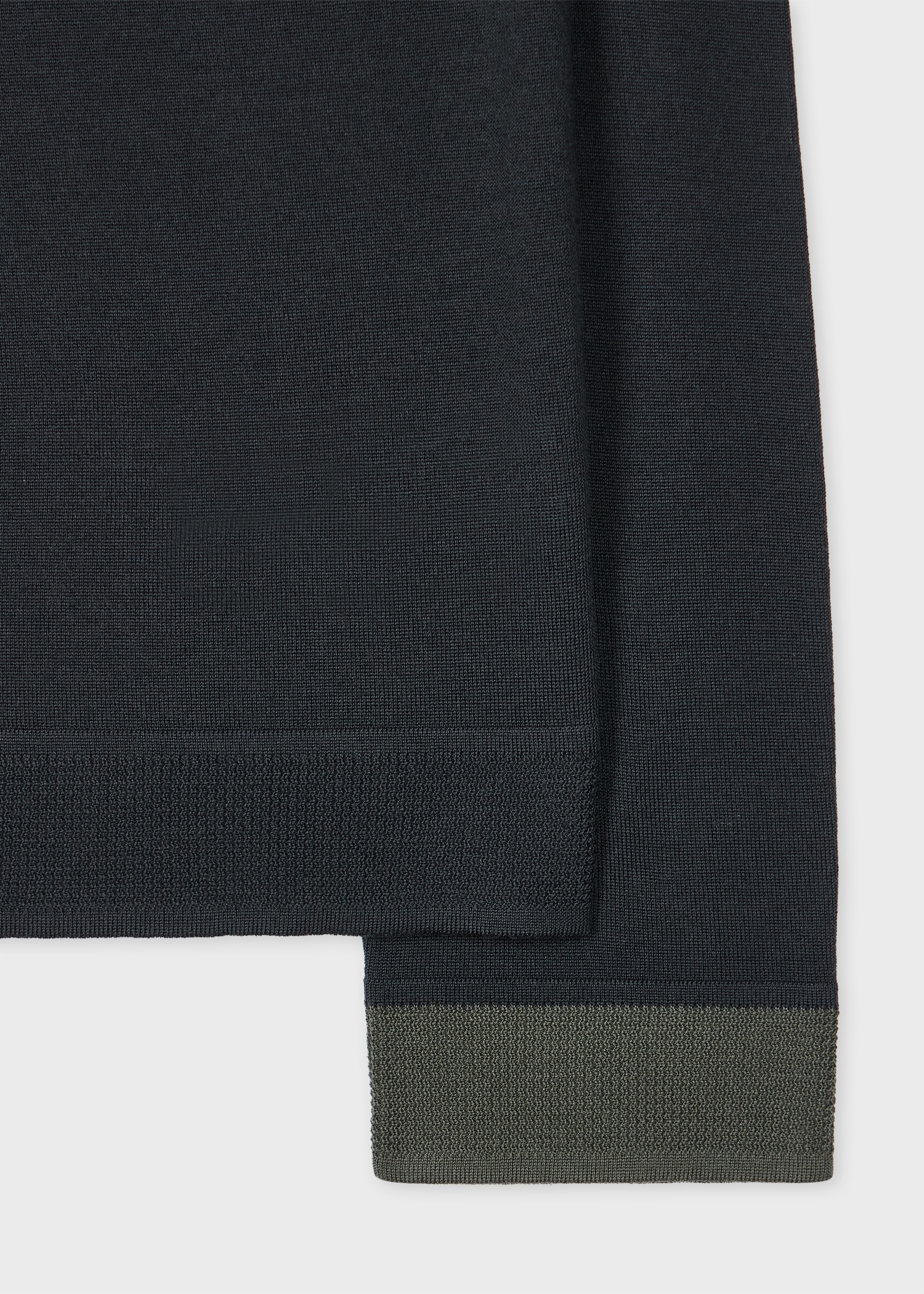 Charcoal Washable Merino Knitted Zip Polo Shirt - 2