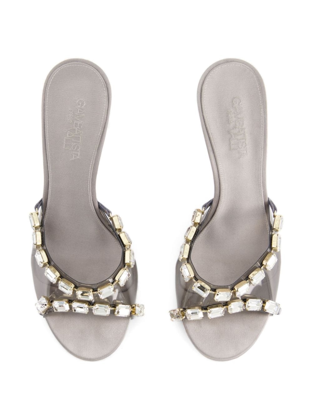 90mm crystal-embellished leather mules - 3