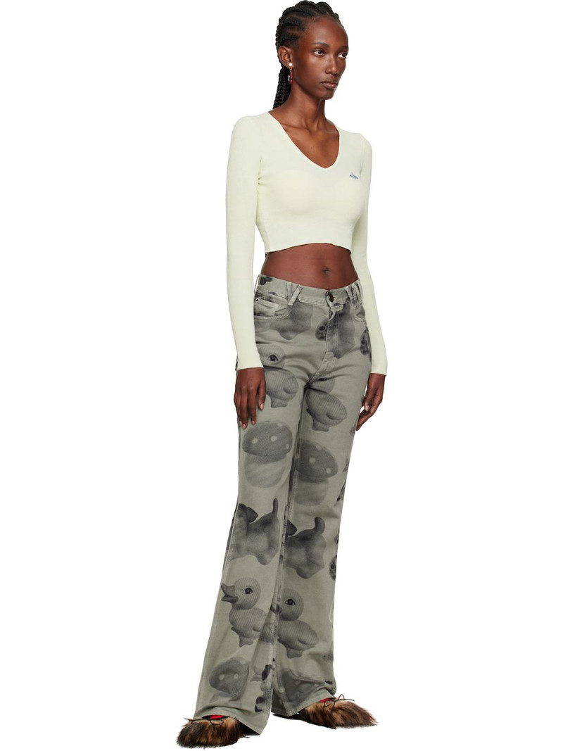 Vivienne Westwood Green Bea Cropped Sweater outlook