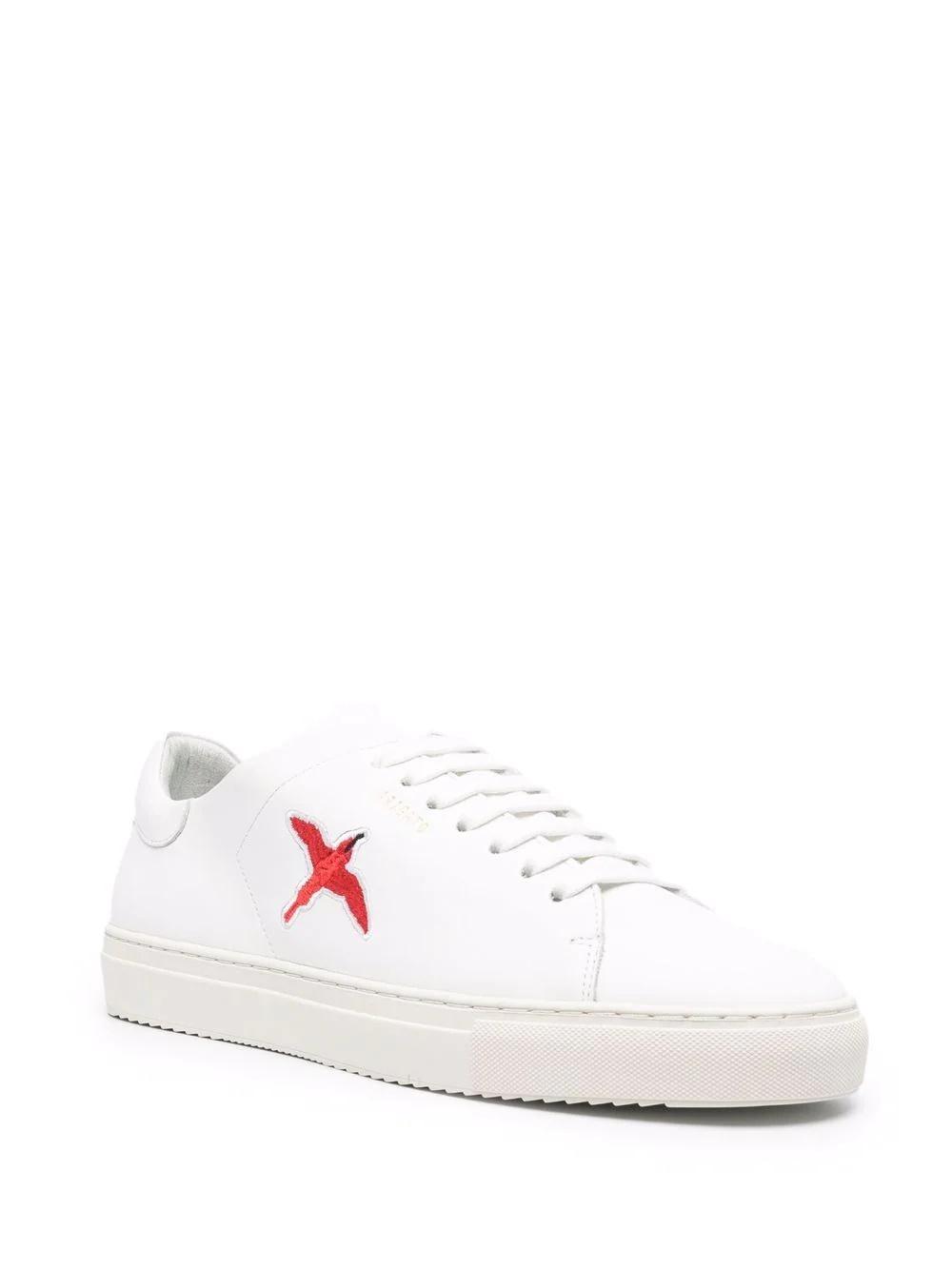 logo-embroidered leather sneakers - 2