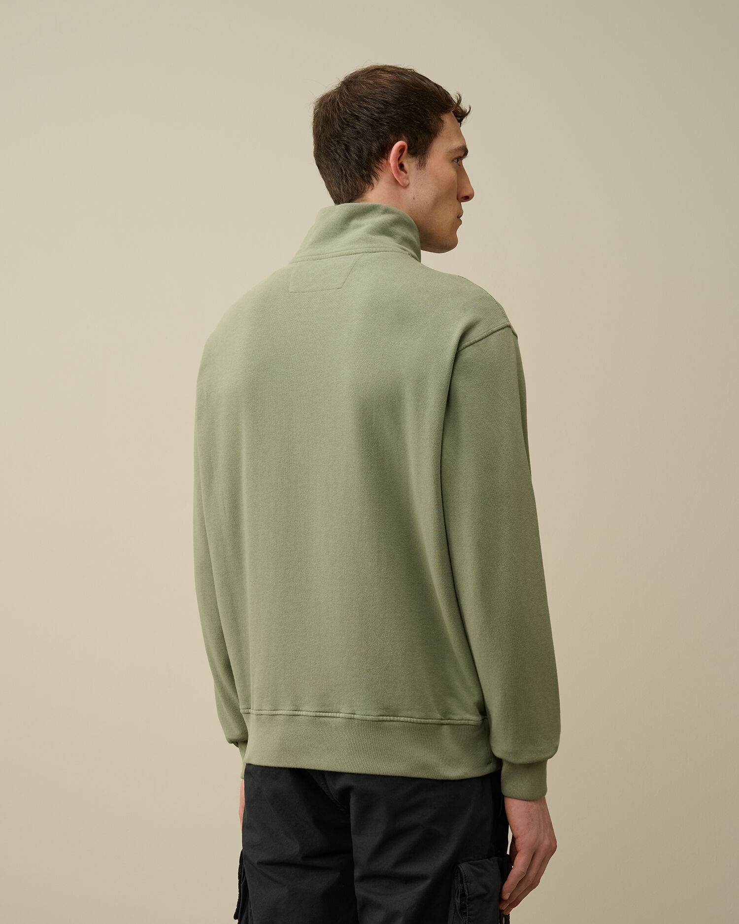 Cotton Fleece Mixed Zipped Sweatshirt - 3