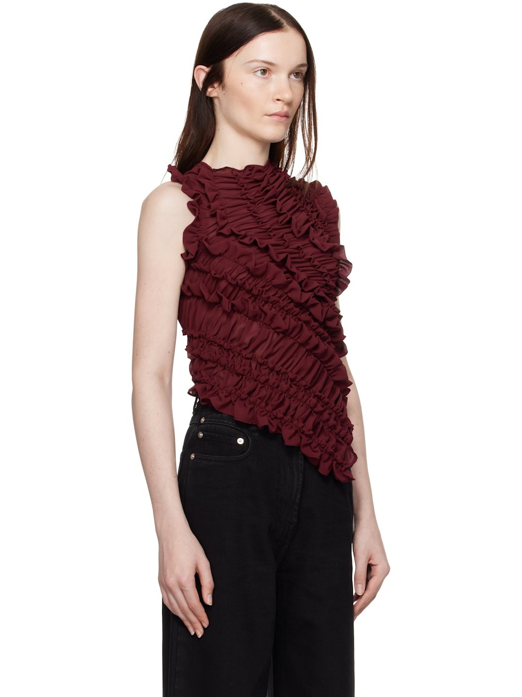 SSENSE Exclusive Burgundy Vera Blouse - 2