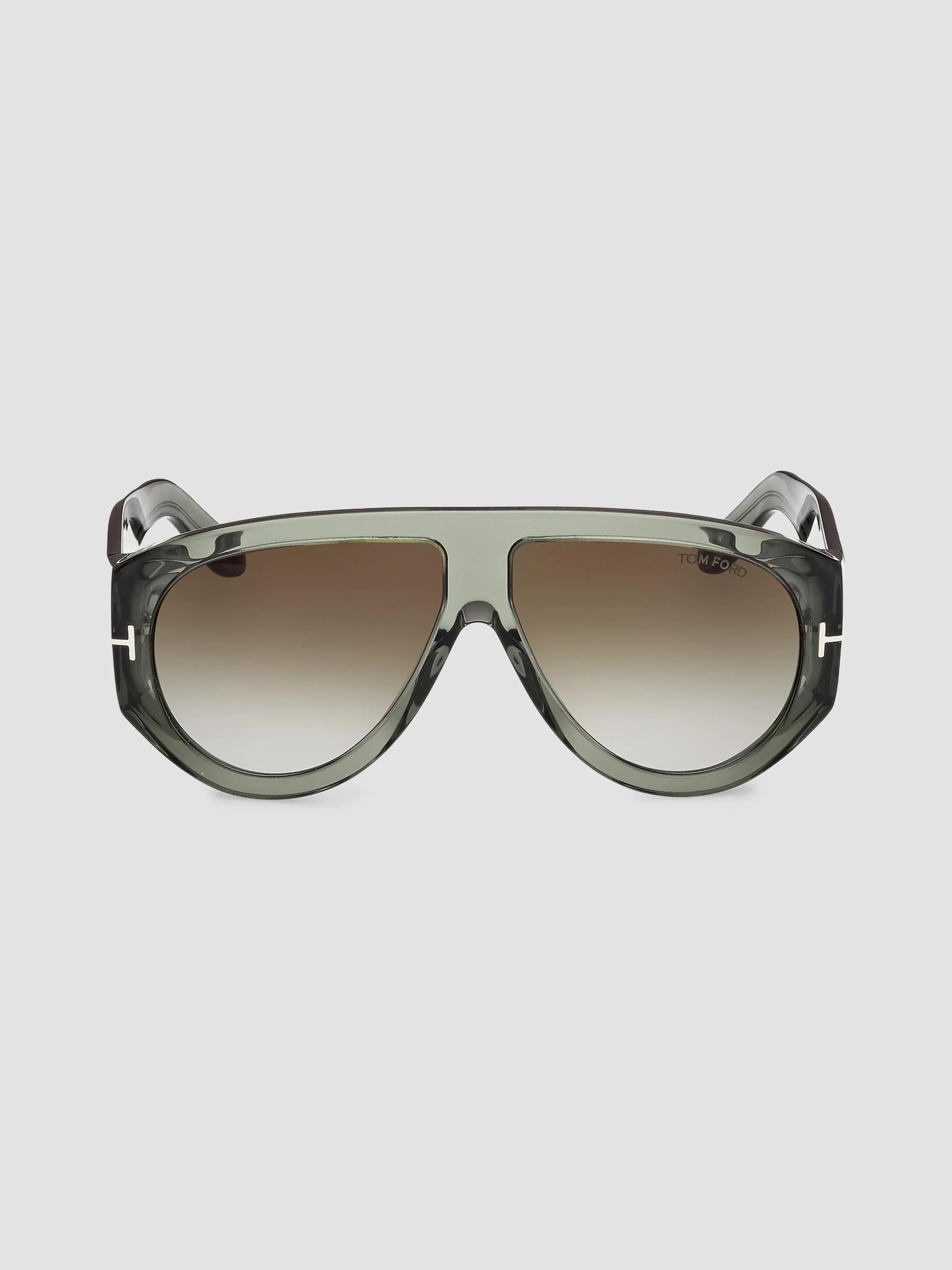 Women's Bronson 60MM Shield Sunglasses - Light Green Gradient Smoke - 1