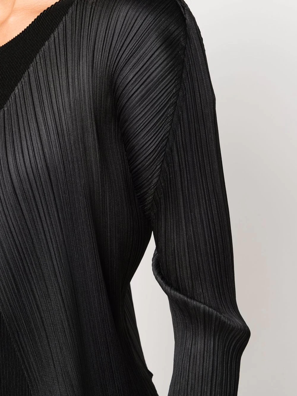 plisse long-sleeve cardigan - 10