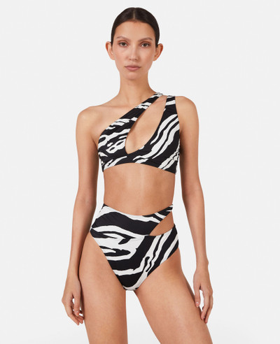 Stella McCartney Zebra Print Cut-Out High-Waisted Bikini Briefs outlook
