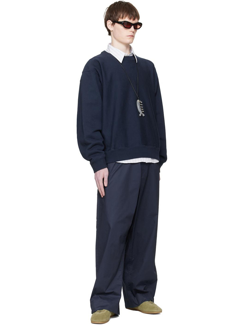 HED MAYNER Navy Embroidered-Logo Sweatshirt outlook