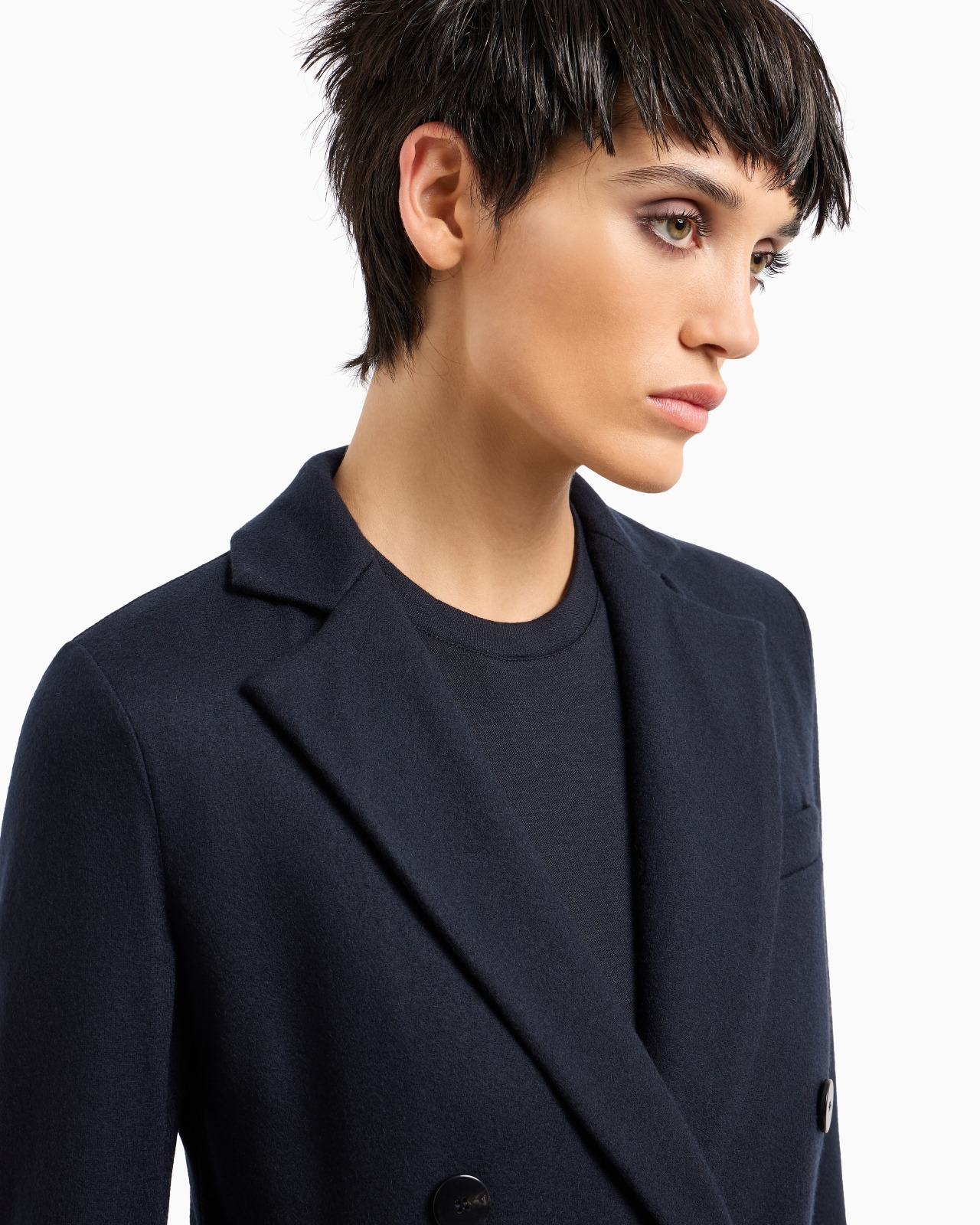Pure cashmere jersey double-breasted jacket - 5